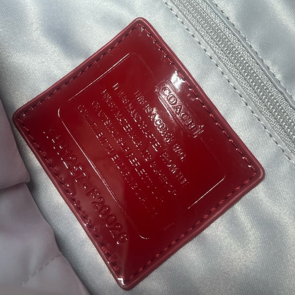 Y2K Authentic Coach Daisy Signature Tote Bag Brown Red Trim #H1257 -F20026 - Picture 7 of 15